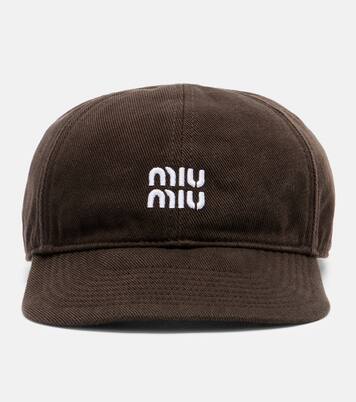 Logo cotton baseball cap | Miu Miu