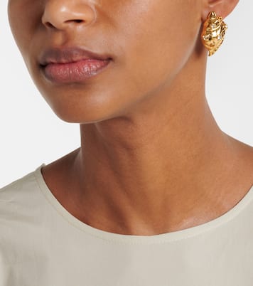 Seashell crystal-embellished earrings | Oscar de la Renta