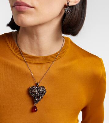 Embellished pendant necklace | Saint Laurent