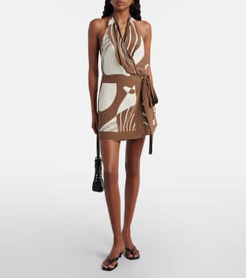 Robe portefeuille Almara imprimée en soie | SIR