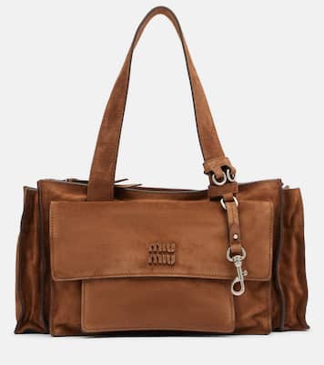 Utilitaire suede shoulder bag | Miu Miu