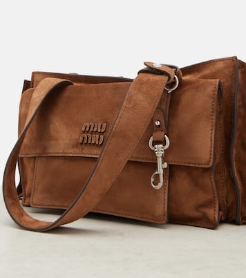 Utilitaire suede shoulder bag | Miu Miu