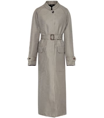 Belted houndstooth coat | Joseph