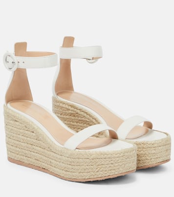 Sandali espadrillas Portofino in pelle con zeppa | Gianvito Rossi