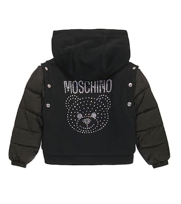 Wattierte Jacke mit Kristallen | Moschino Kids