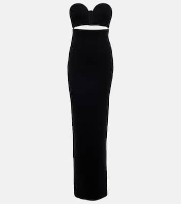 Strapless wool-blend gown | Alaïa