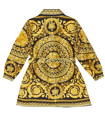 فستان من تويل الحرير Barocco | Versace Kids