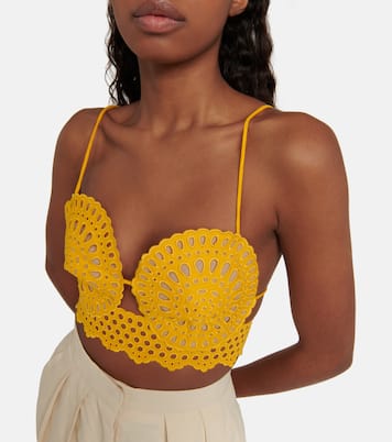 Top raccourci à broderies anglaises | Stella McCartney