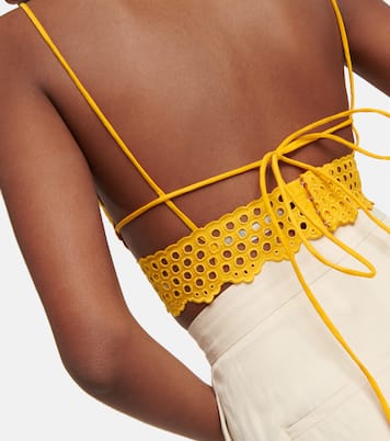 Top raccourci à broderies anglaises | Stella McCartney