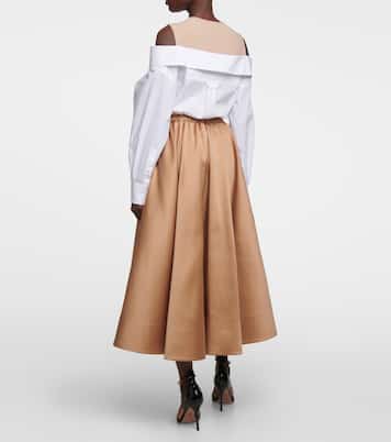 Falda midi duquesa plisada | Valentino