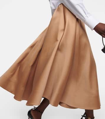 Falda midi duquesa plisada | Valentino