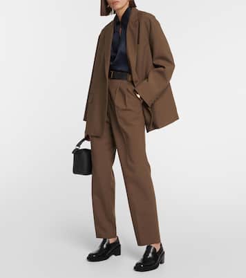 Ruched silk satin blouse | Vince