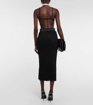 x Kim Kardashian lace high-rise midi skirt | Dolce&Gabbana