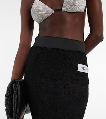x Kim Kardashian lace high-rise midi skirt | Dolce&Gabbana