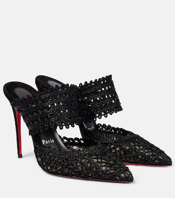 Mules Deia in pizzo macramè | Christian Louboutin