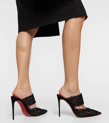 Mules Deia in pizzo macramè | Christian Louboutin