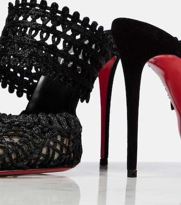 Mules Deia in pizzo macramè | Christian Louboutin