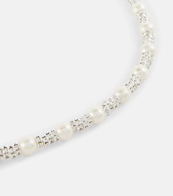 Embellished necklace with rose quartz | Magda Butrym