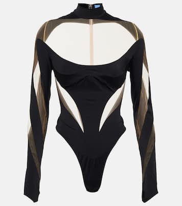Mesh-trimmed bodysuit | Mugler