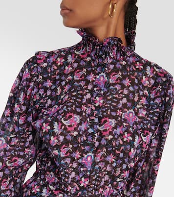 Vestido midi Galoa de algodón floral | Marant Etoile