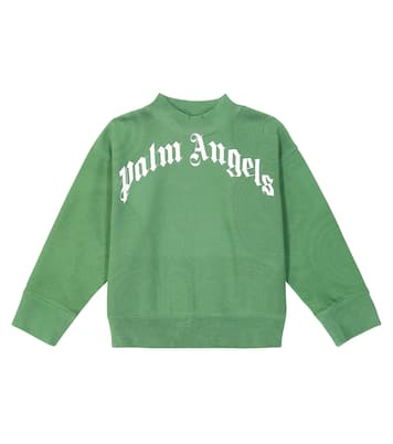 Felpa in jersey di cotone con logo | Palm Angels Kids