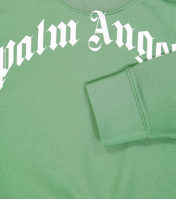 Felpa in jersey di cotone con logo | Palm Angels Kids