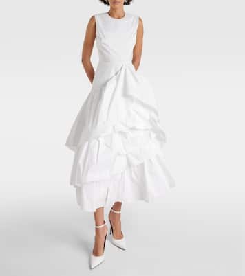Bridal Radica taffeta midi dress | Roksanda