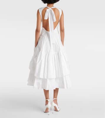 Bridal Radica taffeta midi dress | Roksanda