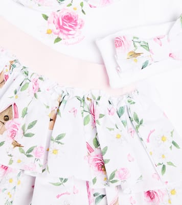 Baby bodysuit, skirt, and headband set | Monnalisa