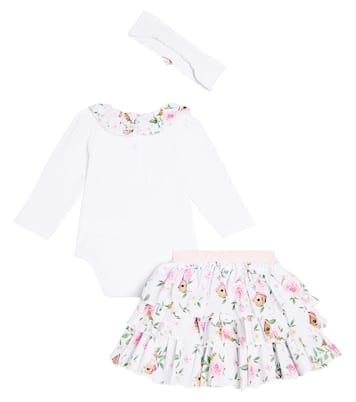 Baby bodysuit, skirt, and headband set | Monnalisa