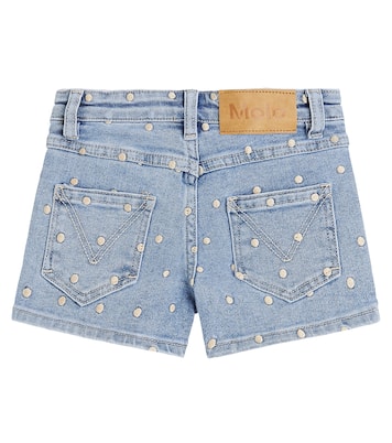 Alvira polka-dot embroidered denim shorts | Molo