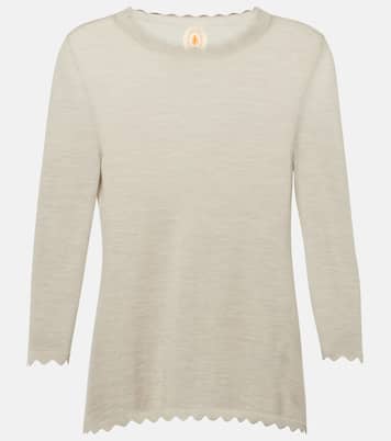 Top de lana virgen festoneado | Jardin des Orangers