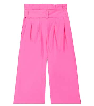 Pantaloni cropped in popeline di cotone | Monnalisa