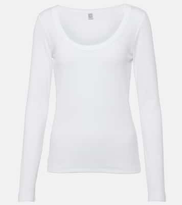 Top in jersey di cotone a coste | Toteme