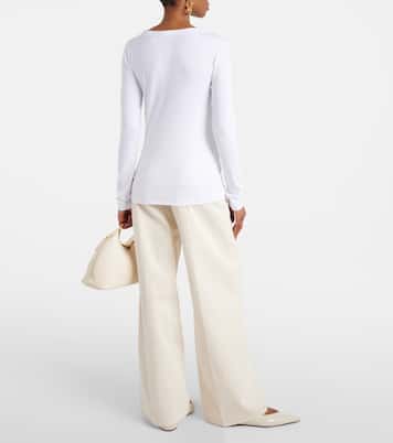 Top in jersey di cotone a coste | Toteme