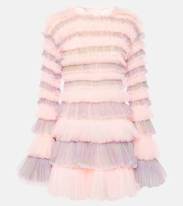 Shirred tulle minidress | Susan Fang