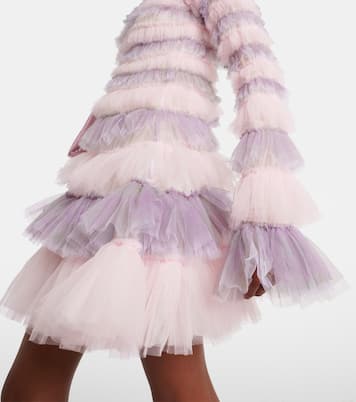 Shirred tulle minidress | Susan Fang