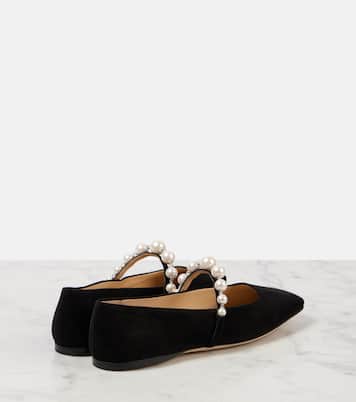 Ade embellished suede ballet flats | Jimmy Choo