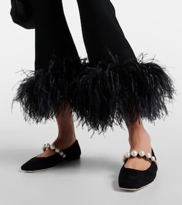 Ade embellished suede ballet flats | Jimmy Choo