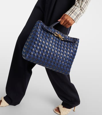 Borsa Andiamo Medium in pelle e denim | Bottega Veneta