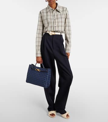 Borsa Andiamo Medium in pelle e denim | Bottega Veneta