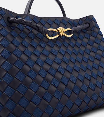 Borsa Andiamo Medium in pelle e denim | Bottega Veneta