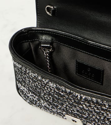 Sac GG Marmont Mini en tweed à ornements | Gucci