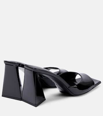 Mules Mini Devon en cuir verni | The Attico