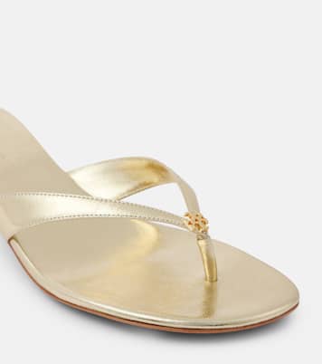 Sandalen aus Metallic-Leder | Tory Burch
