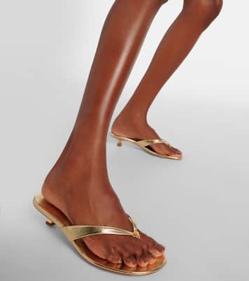 Sandalen aus Metallic-Leder | Tory Burch