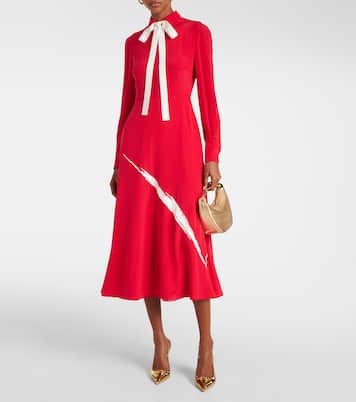 Abito midi in Crêpe de chine | Valentino