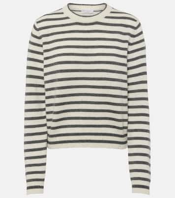 Striped cashmere-blend sweater | Brunello Cucinelli