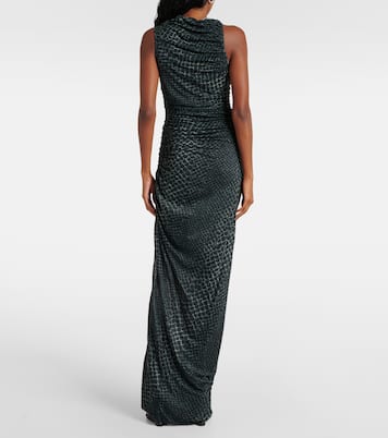 Abito lungo Svita in jersey con balze | Rick Owens