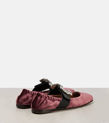 Ballerine in velluto con pelle e cristalli | Dolce&Gabbana